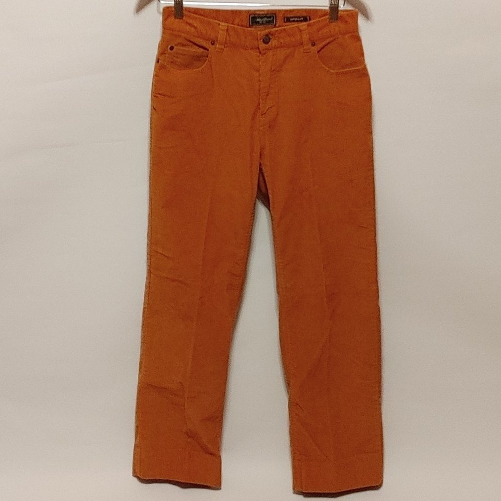 Eddie Bauer Corduroy Pants Women's Size 6 Natural Fit BURNT ORANGE